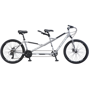 Vélo tandem adulte gris