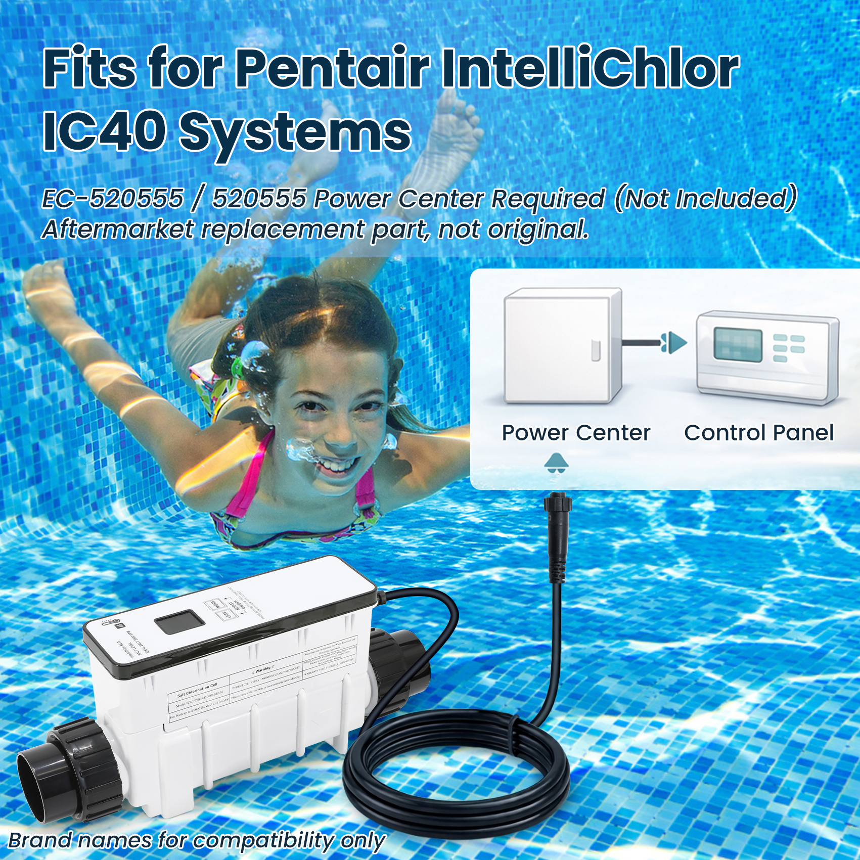 Salt Cell Replacement Compatible with Pentair IntelliChlor IC Series