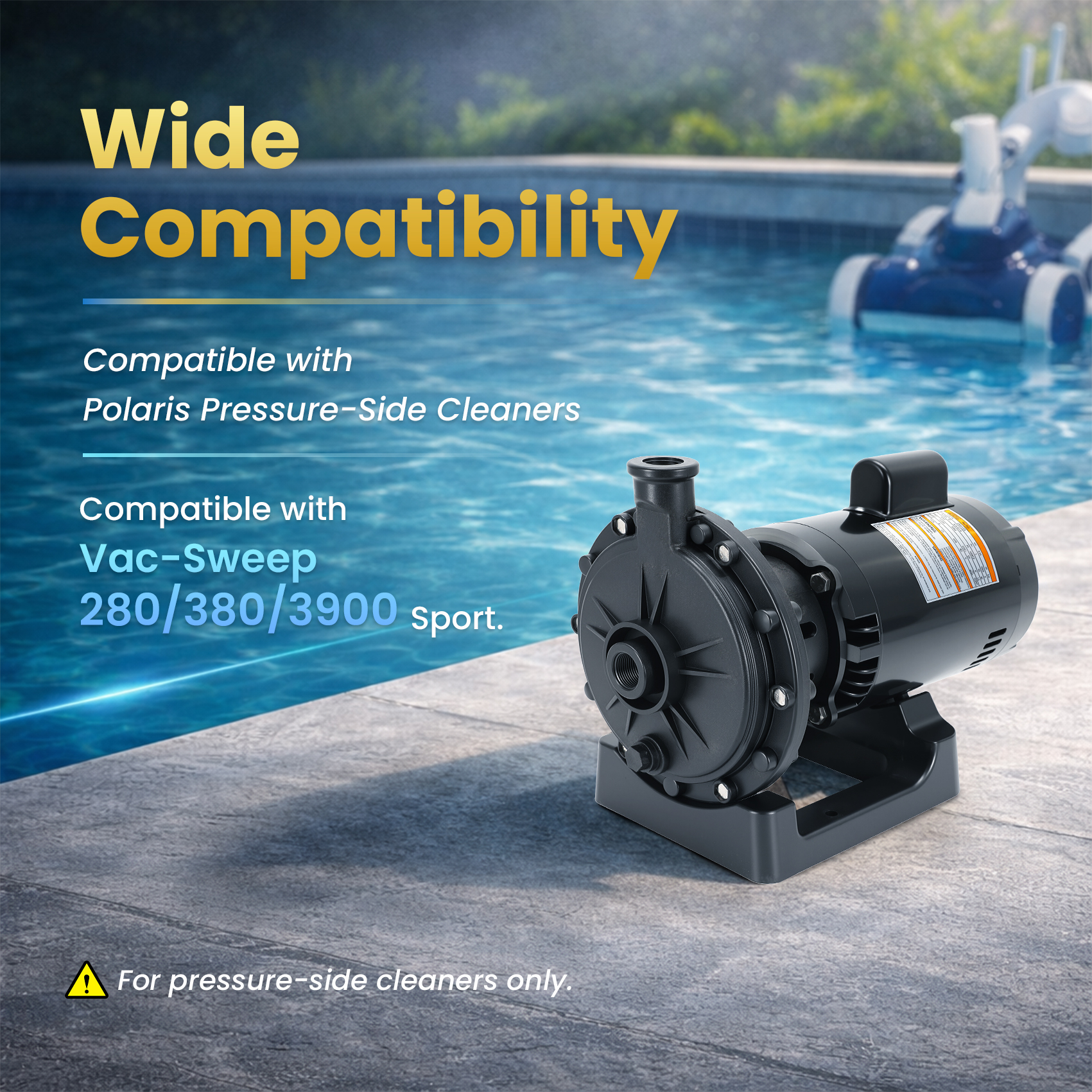 Aqualix-Booster Pump for In-Ground Pools Compatible with Hayward