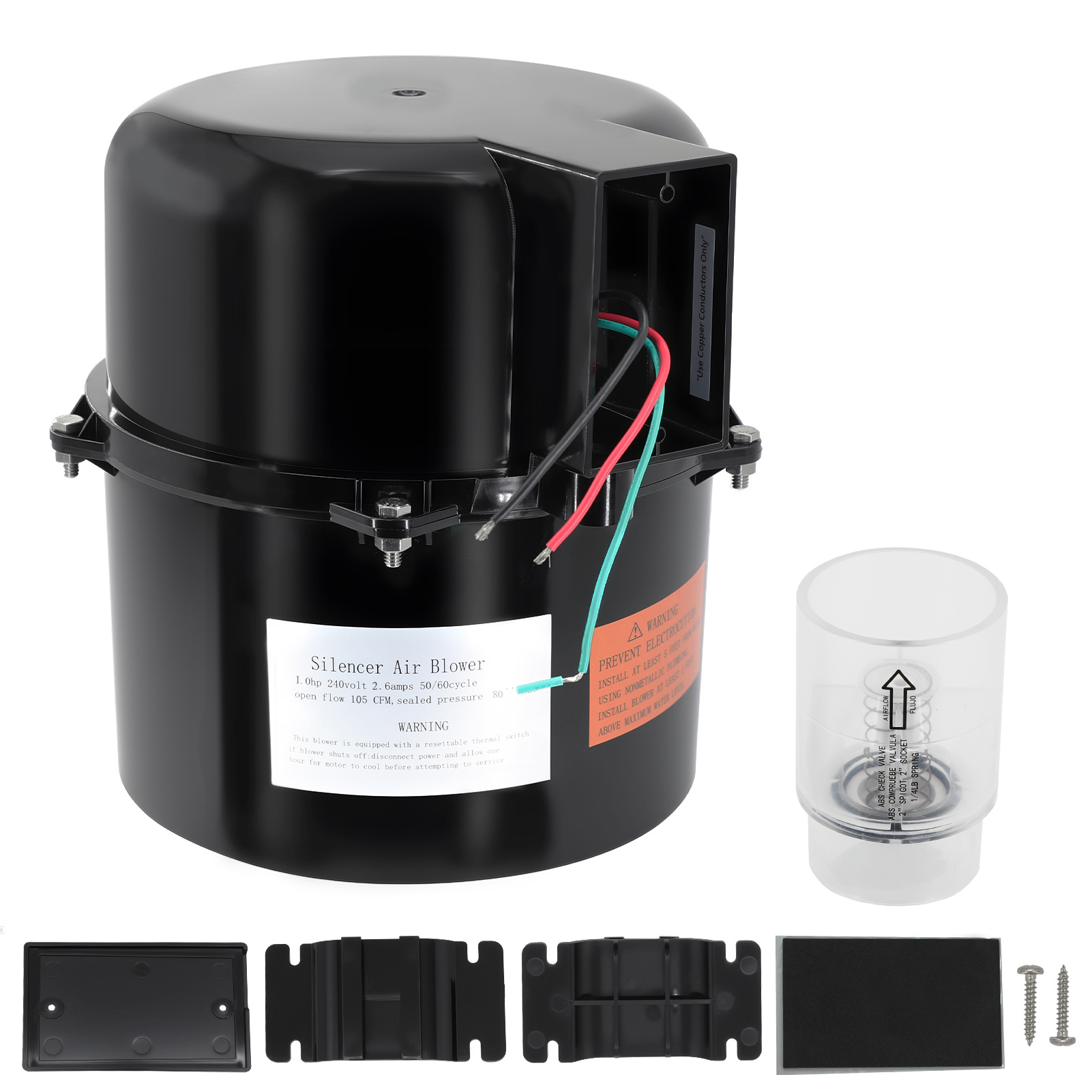 Aqualix-Spa Blower Replacement, 240V Air Supply Pump for Hot Tub Spa Air Jet Systems