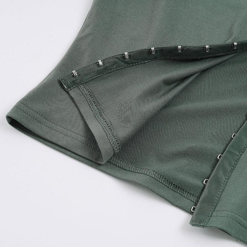 Detail view of sleeve seam and interior stitching