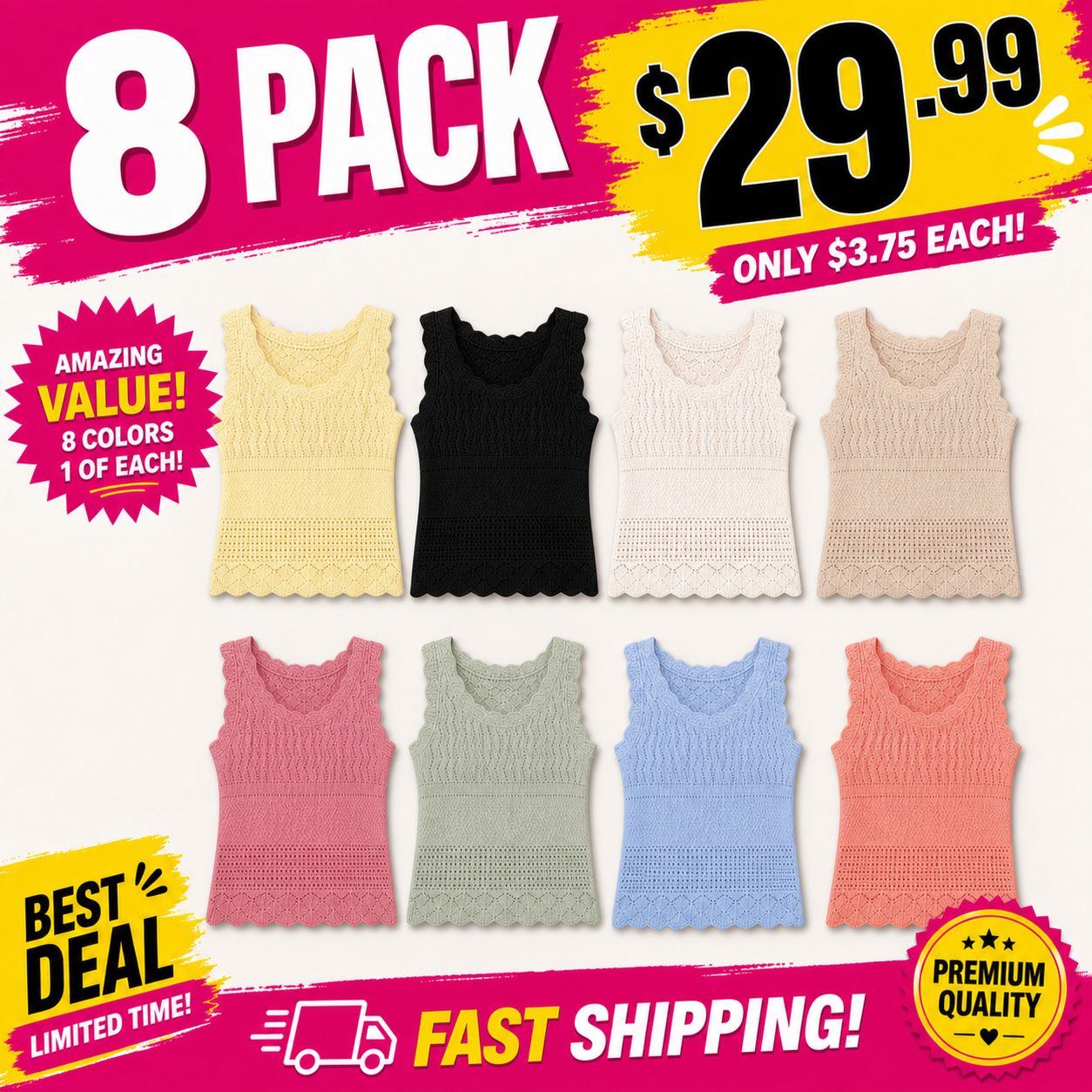Mixed 8-Pack bundle image showing all 8 colors once