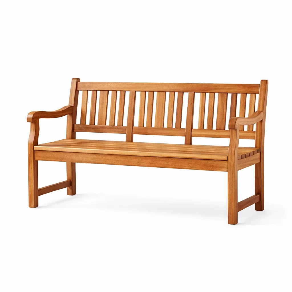 Banc de jardin en bois d'acacia 150 cm-ecoverand
