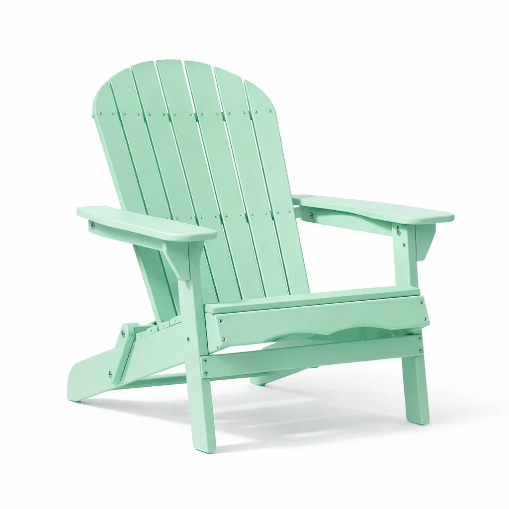 Chaise Adirondack en bois composite vert menthe-ecoverand