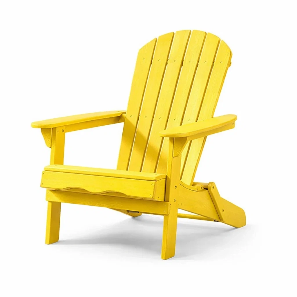 Chaise en bois jaune d'extérieur-ecoverand