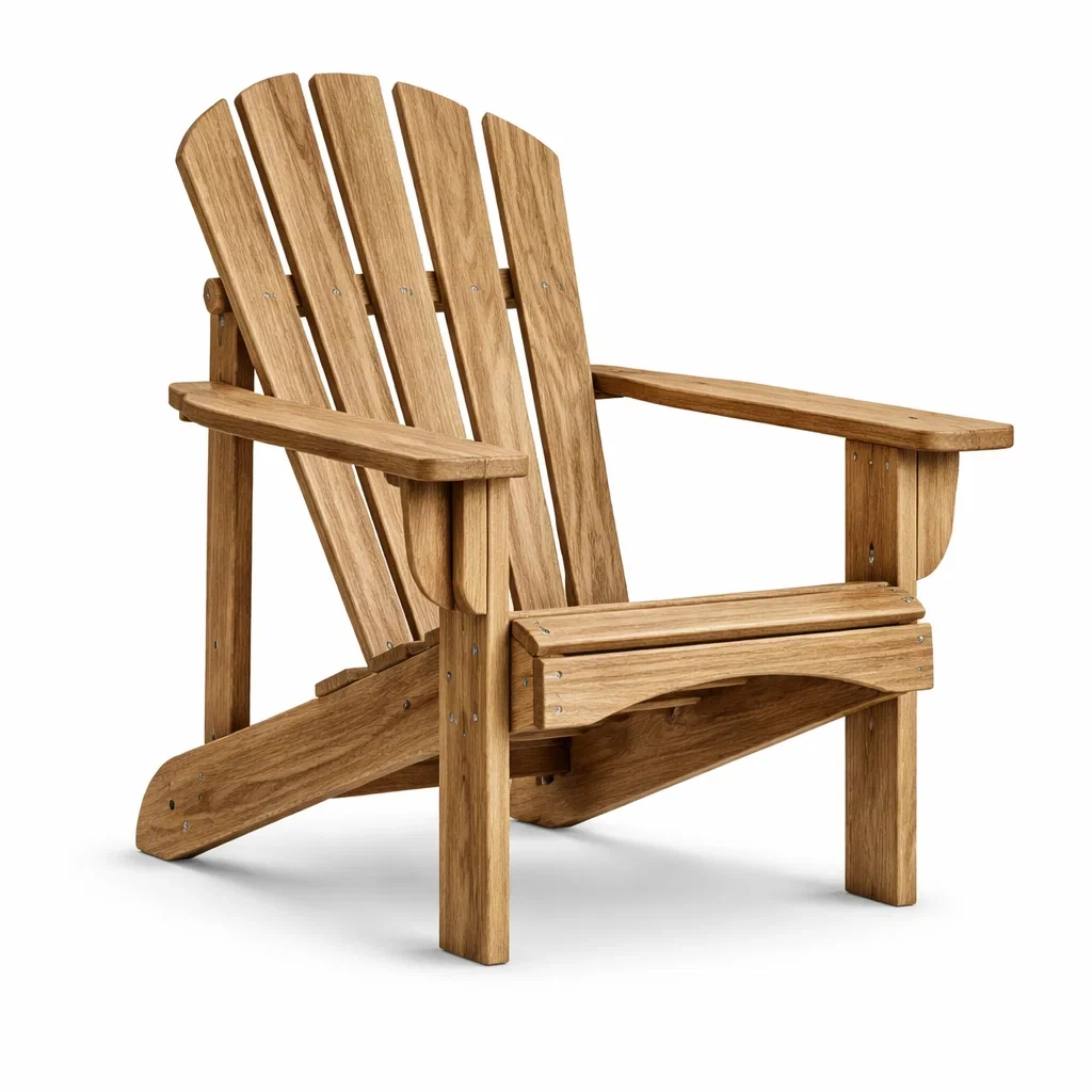 Chaise Adirondack en Bois de Chêne pour Extérieur-ecoverand
