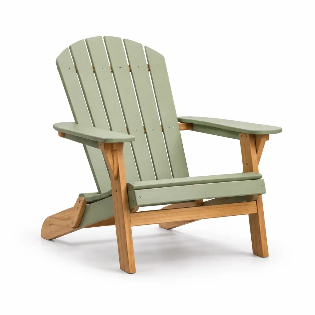 Chaise de jardin en bois composite et chêne Vert-ecoverand