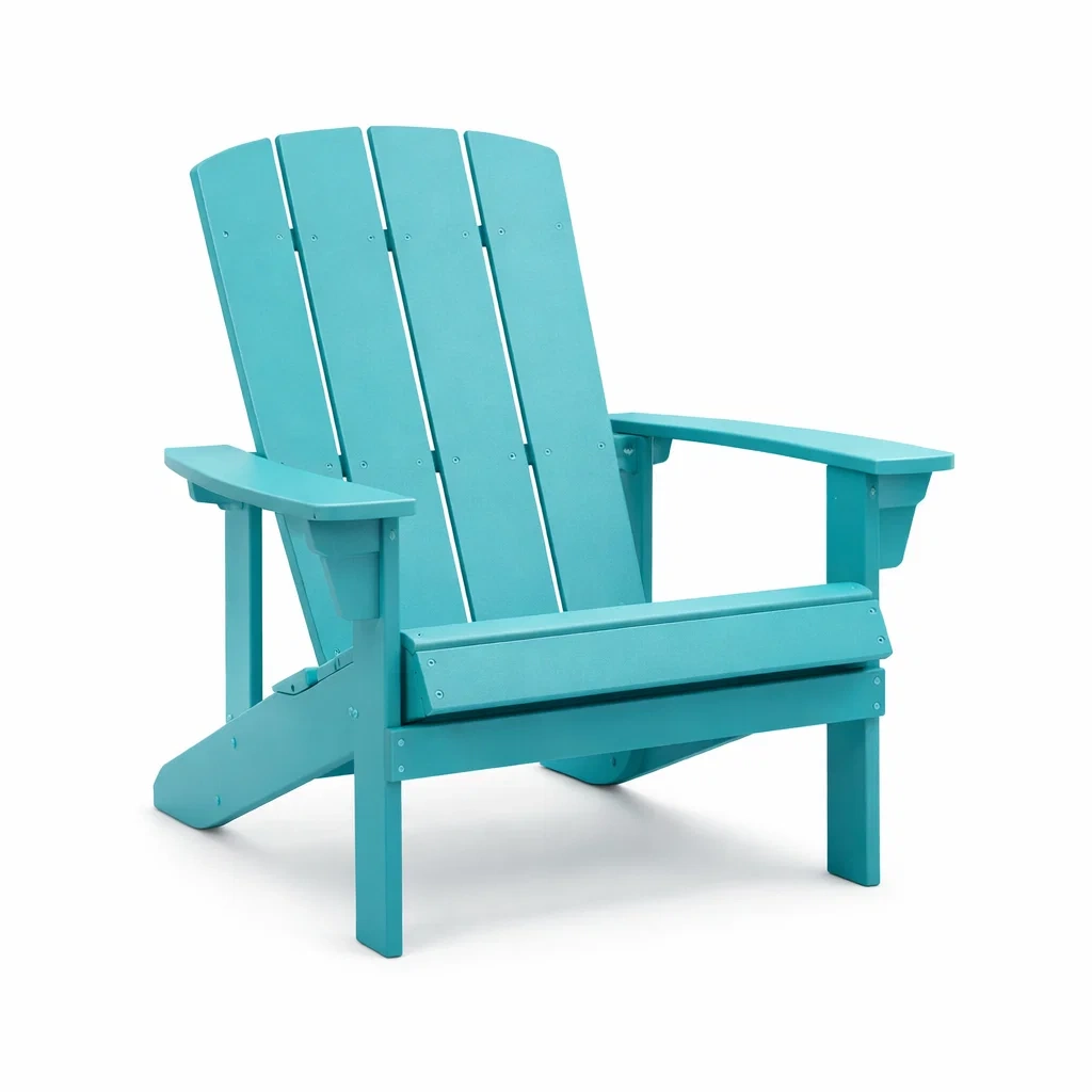 Chaise Adirondack en plastique turquoise-ecoverand