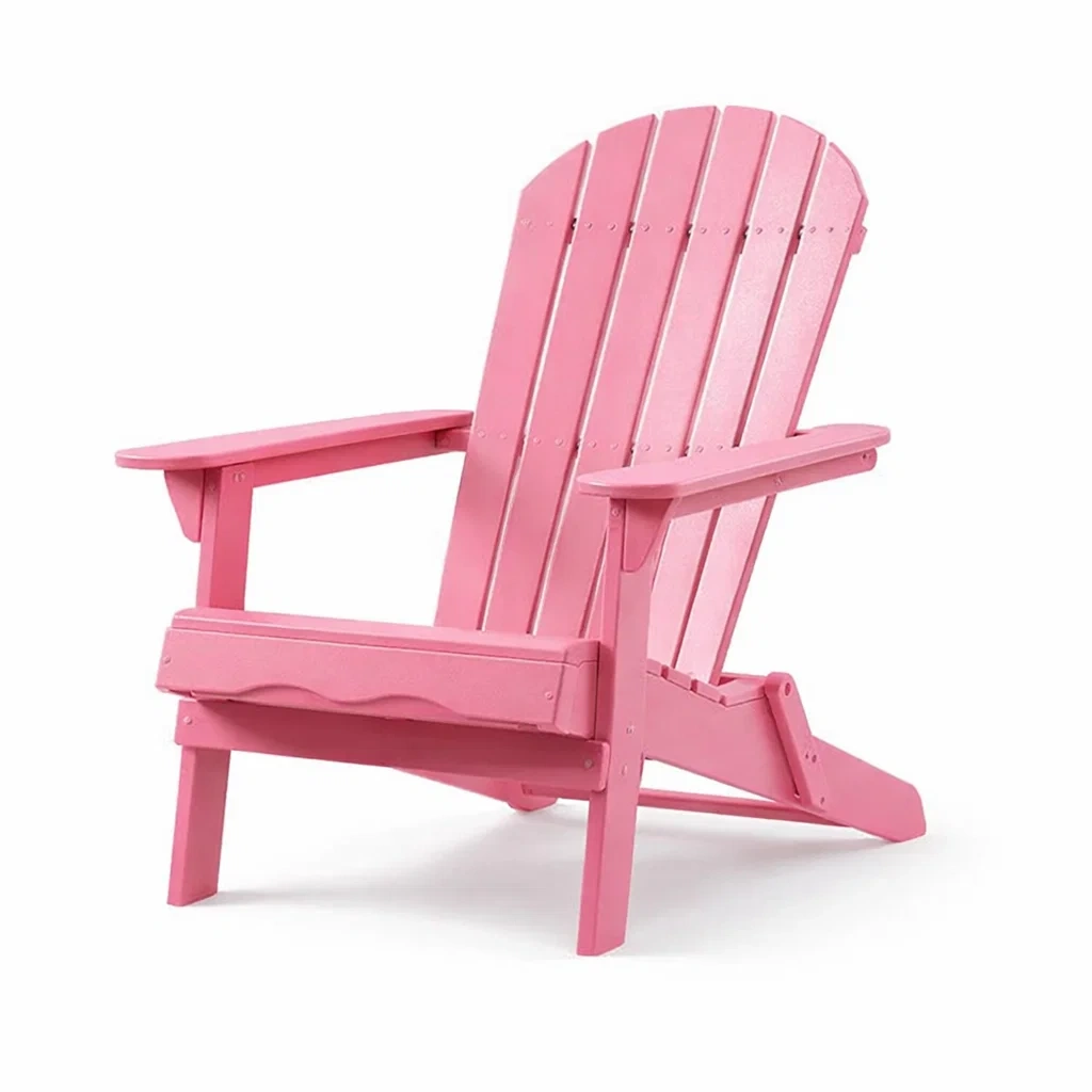 Chaise Adirondack en plastique HDPE Rose-ecoverand