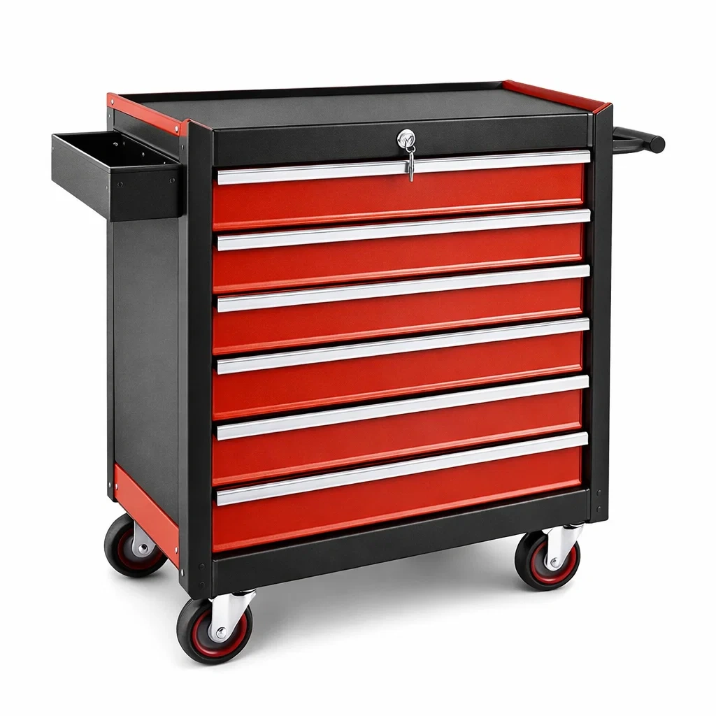 Chariot à Outils Métallique avec 7 Tiroirs et Roues Pivotantes-ecoverand
