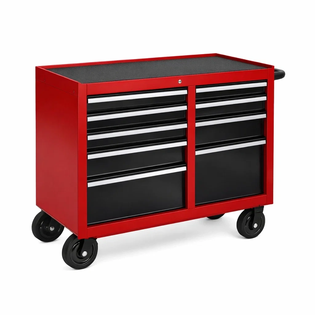 Chariot à outils en métal avec 8 tiroirs-ecoverand