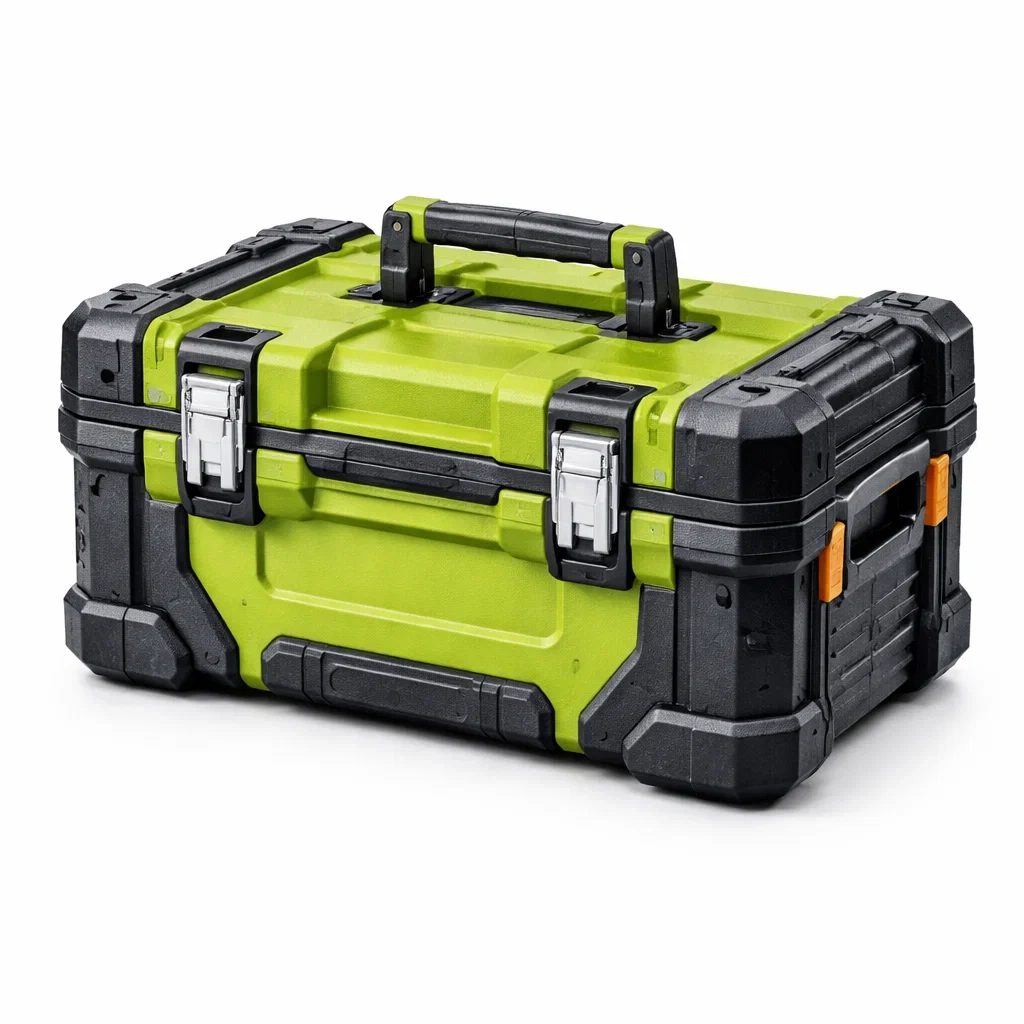Boîte à outils en plastique vert et noir 53x31x22cm-ecoverand