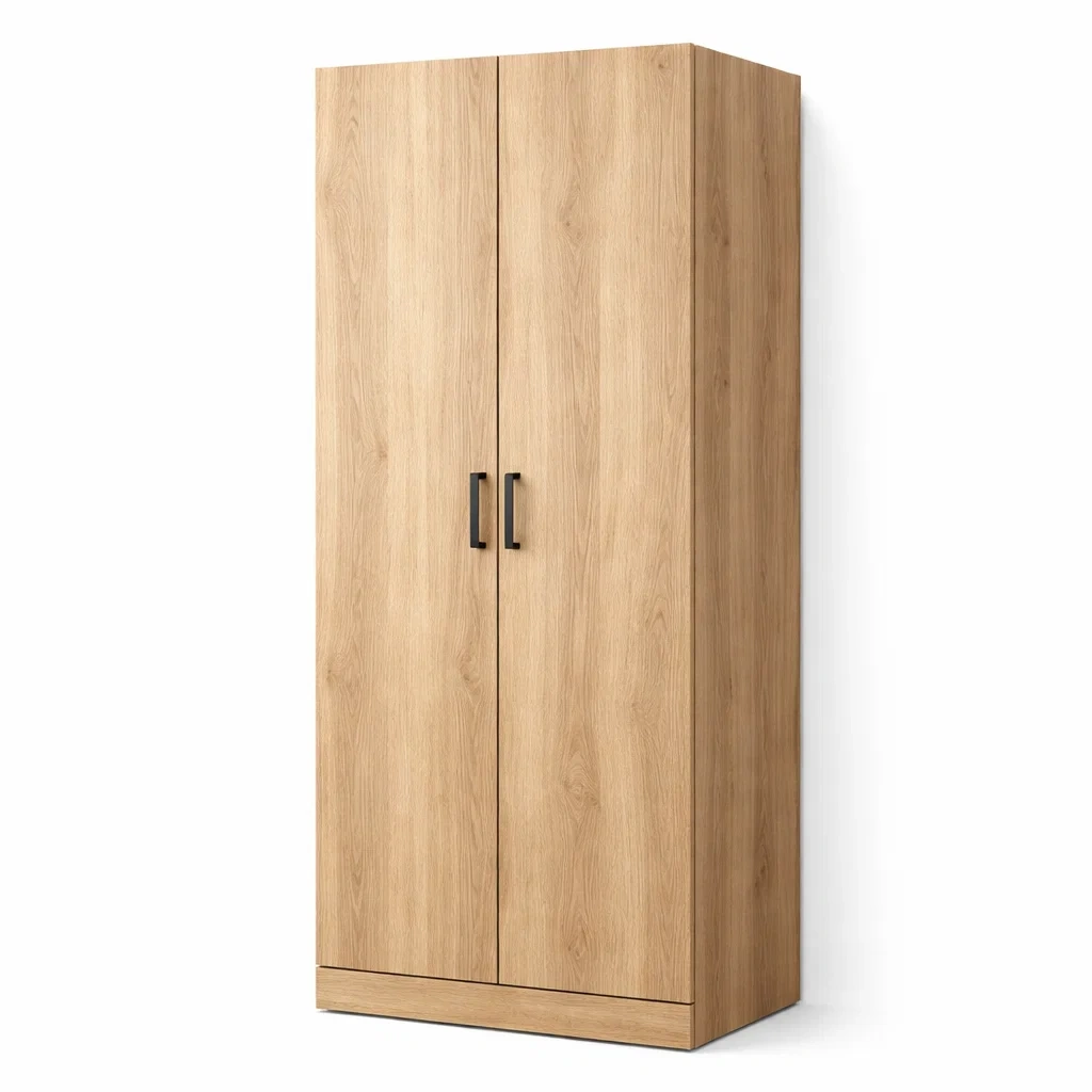 Armoire 2 portes en bois chêne 180x70x50 cm-URBANO ASISVIBES