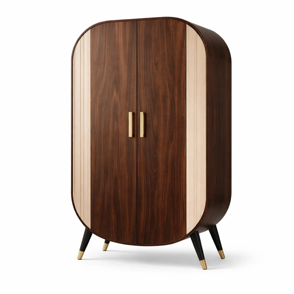 Armoire en bois avec poignées métalliques-URBANO ASISVIBES