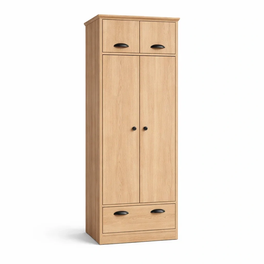 Armoire haute en panneau de particules chêne clair-URBANO ASISVIBES