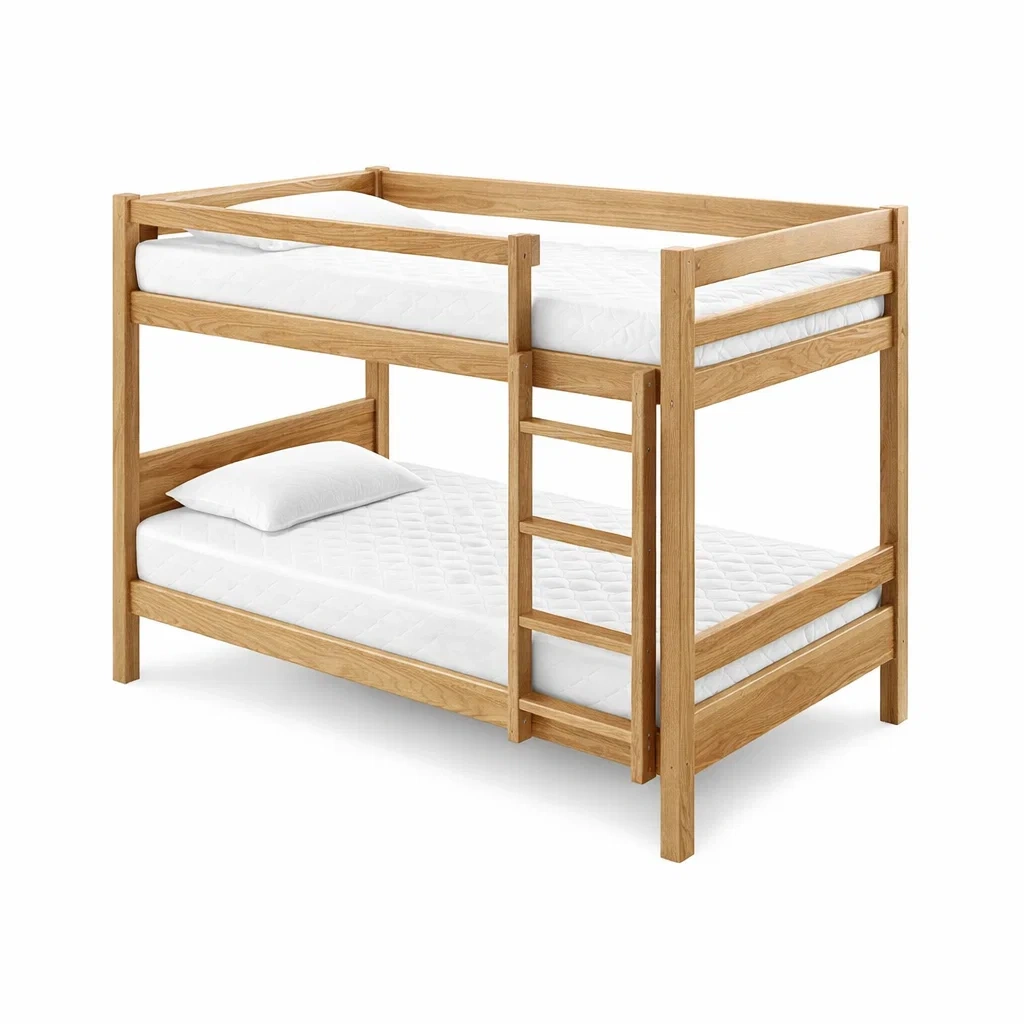 Lit superposé en bois de chêne avec matelas-URBANO ASISVIBES