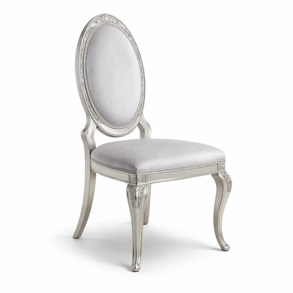 Chaise de salle à manger en bois avec revêtement en velours gris-URBANO ASISVIBES