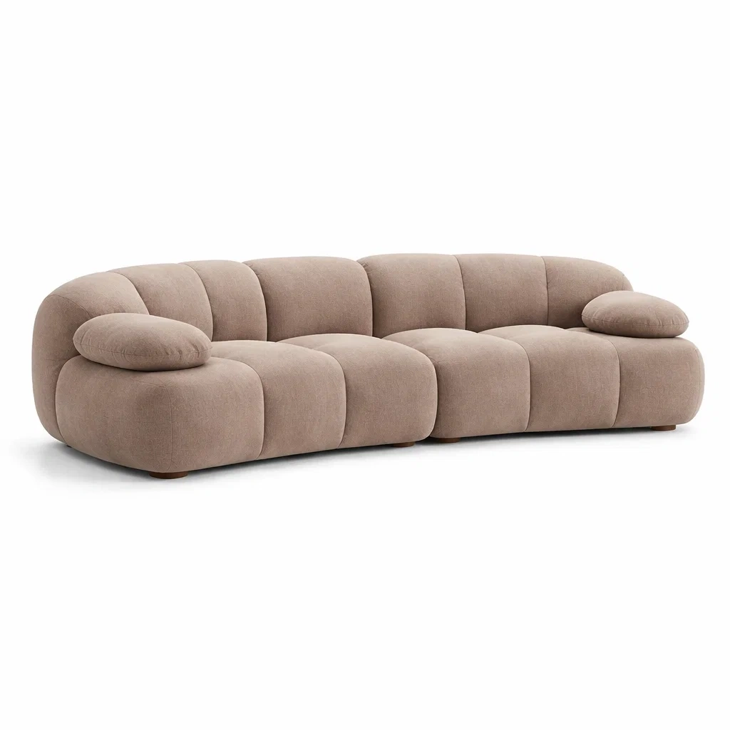Canapé en tissu beige 300x100x75 cm-DREAMVI Benest