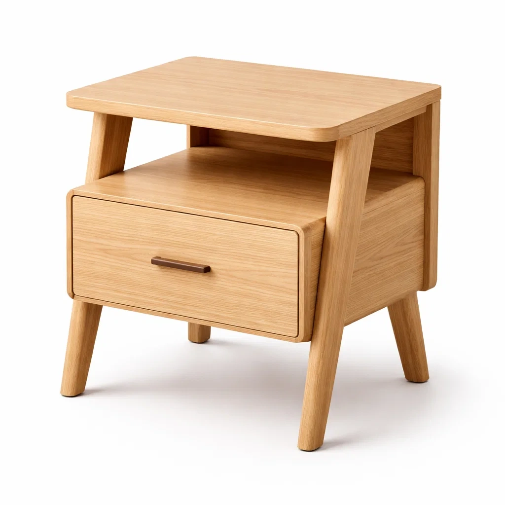 Table de chevet en bois de chêne clair avec tiroir-DREAMVI Benest
