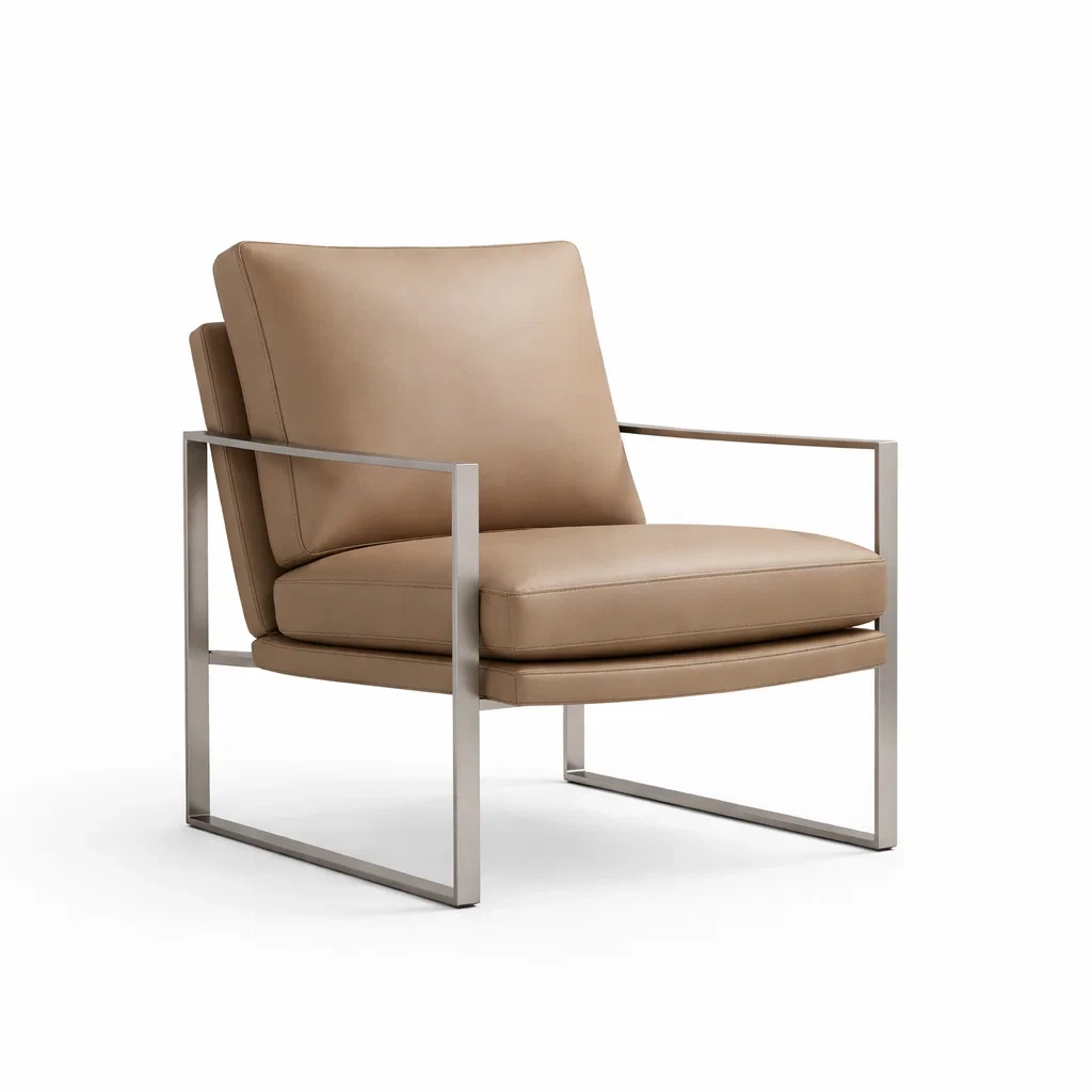 Fauteuil en cuir avec structure en métal-DREAMVI Benest