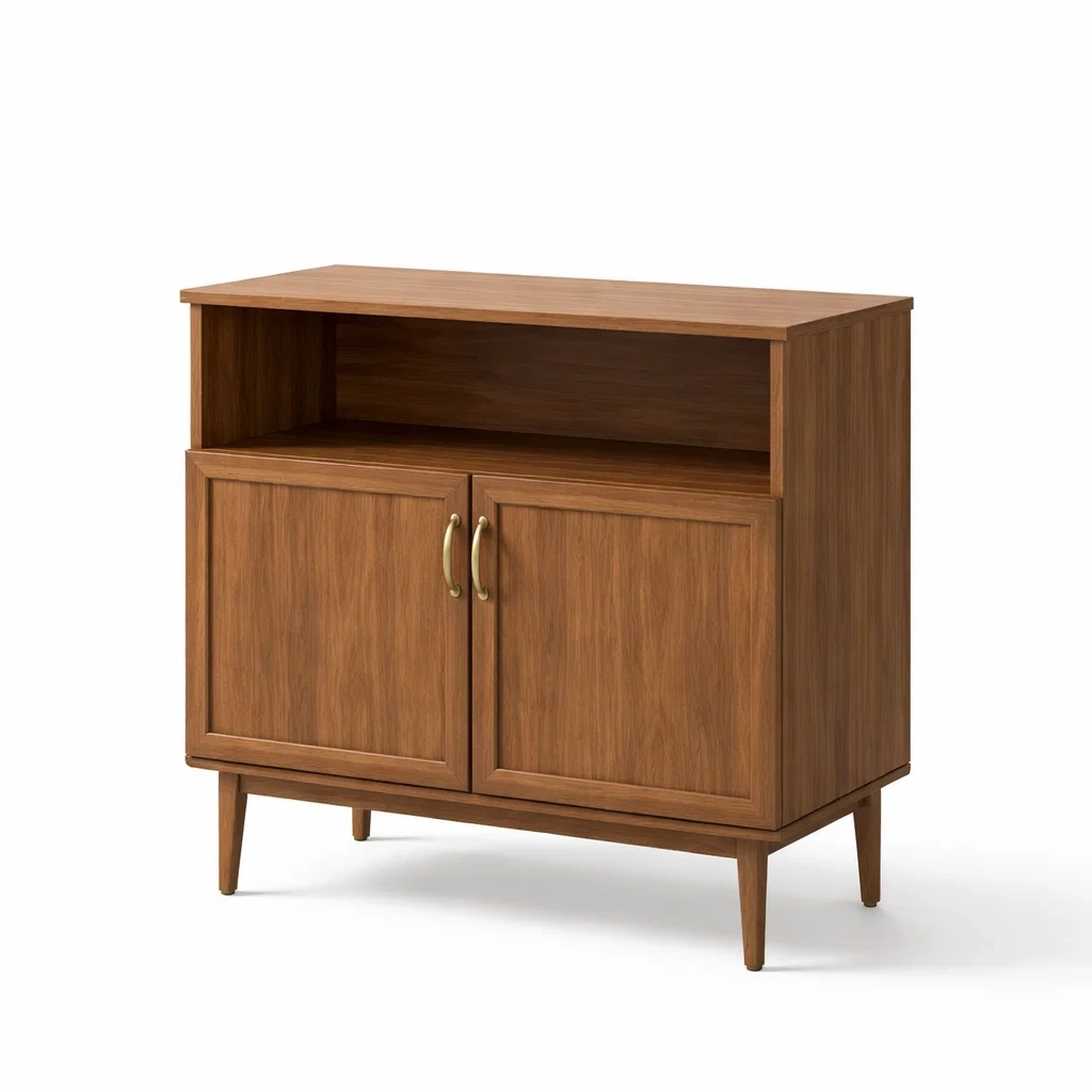 Buffet en Bois avec Portes et Étagère Intérieure Marron-DREAMVI Benest