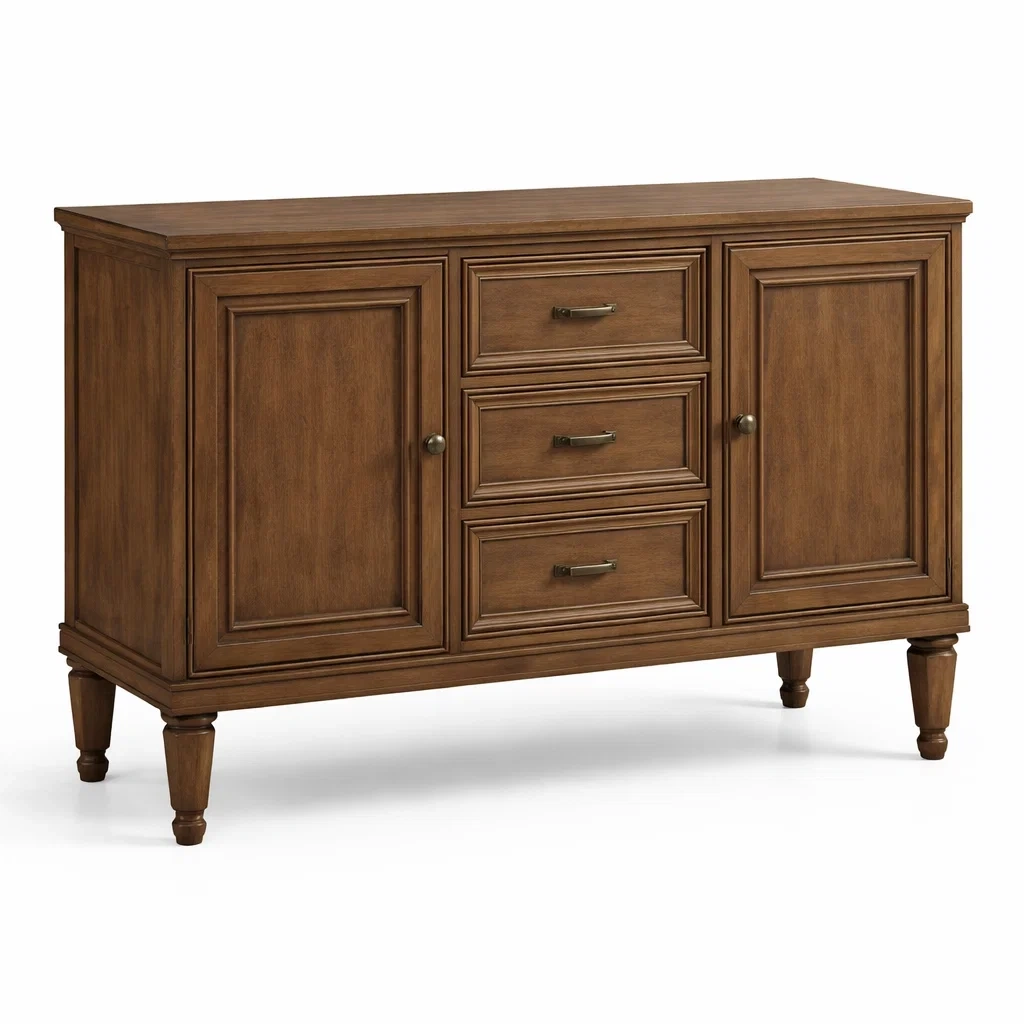Buffet en Bois avec 2 Portes et 3 Tiroirs en Chêne-DREAMVI Benest