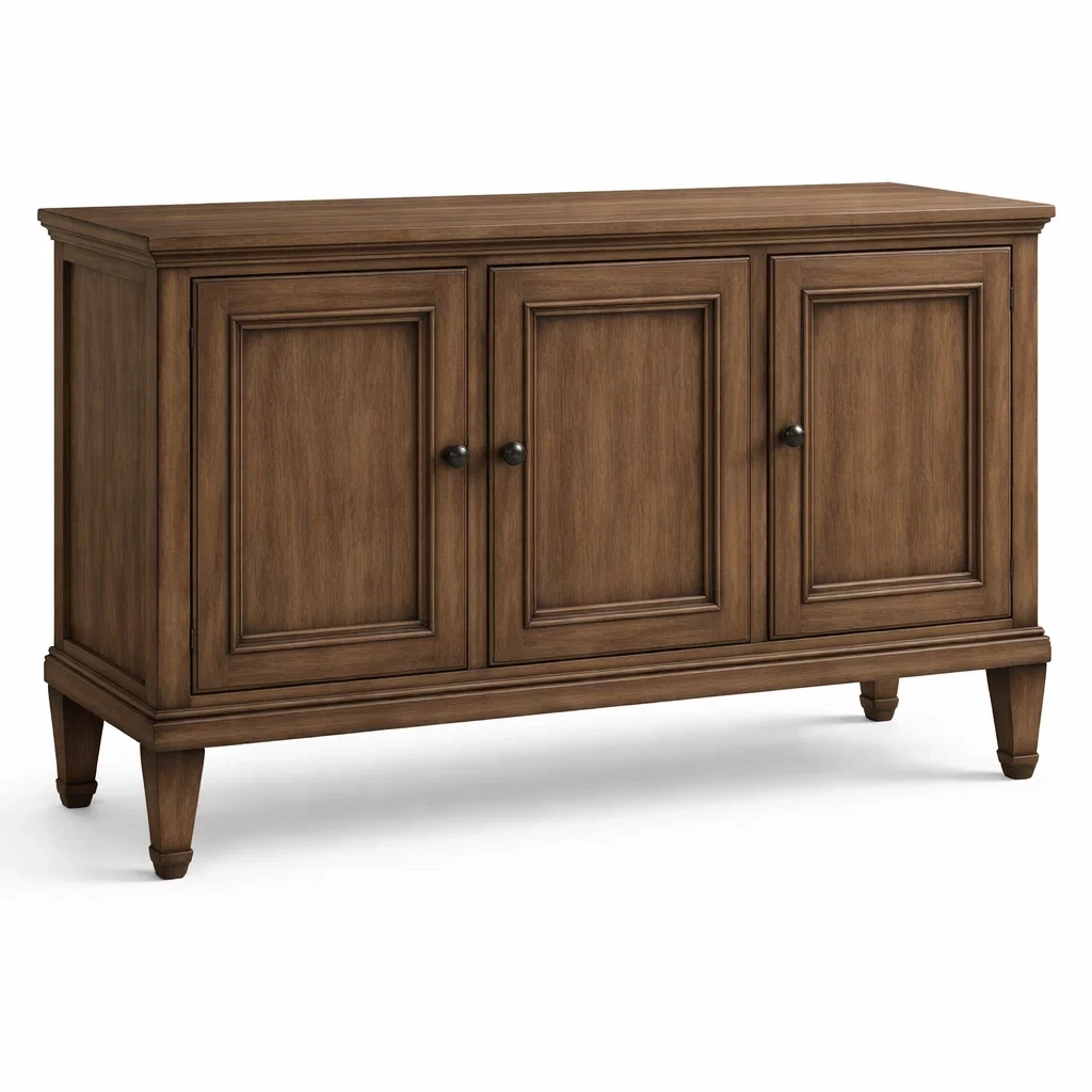 Buffet en bois massif avec 3 portes-DREAMVI Benest