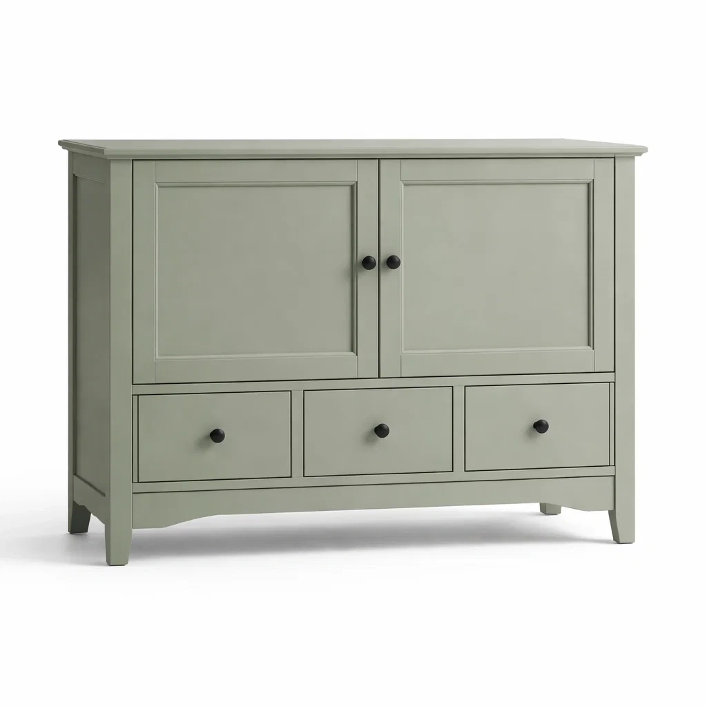 Buffet en Bois avec Portes et Tiroirs Vert Clair-DREAMVI Benest