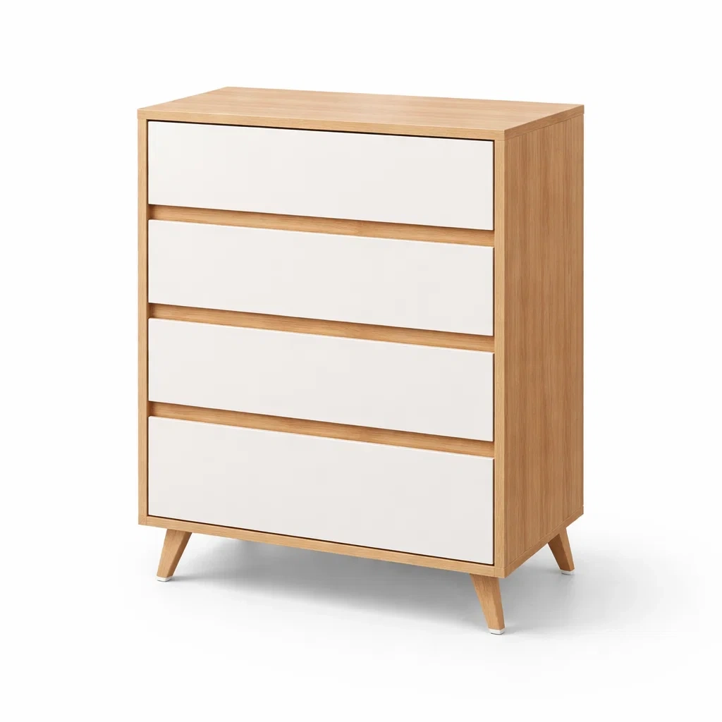 Commode en bois avec 4 tiroirs-DREAMVI Benest