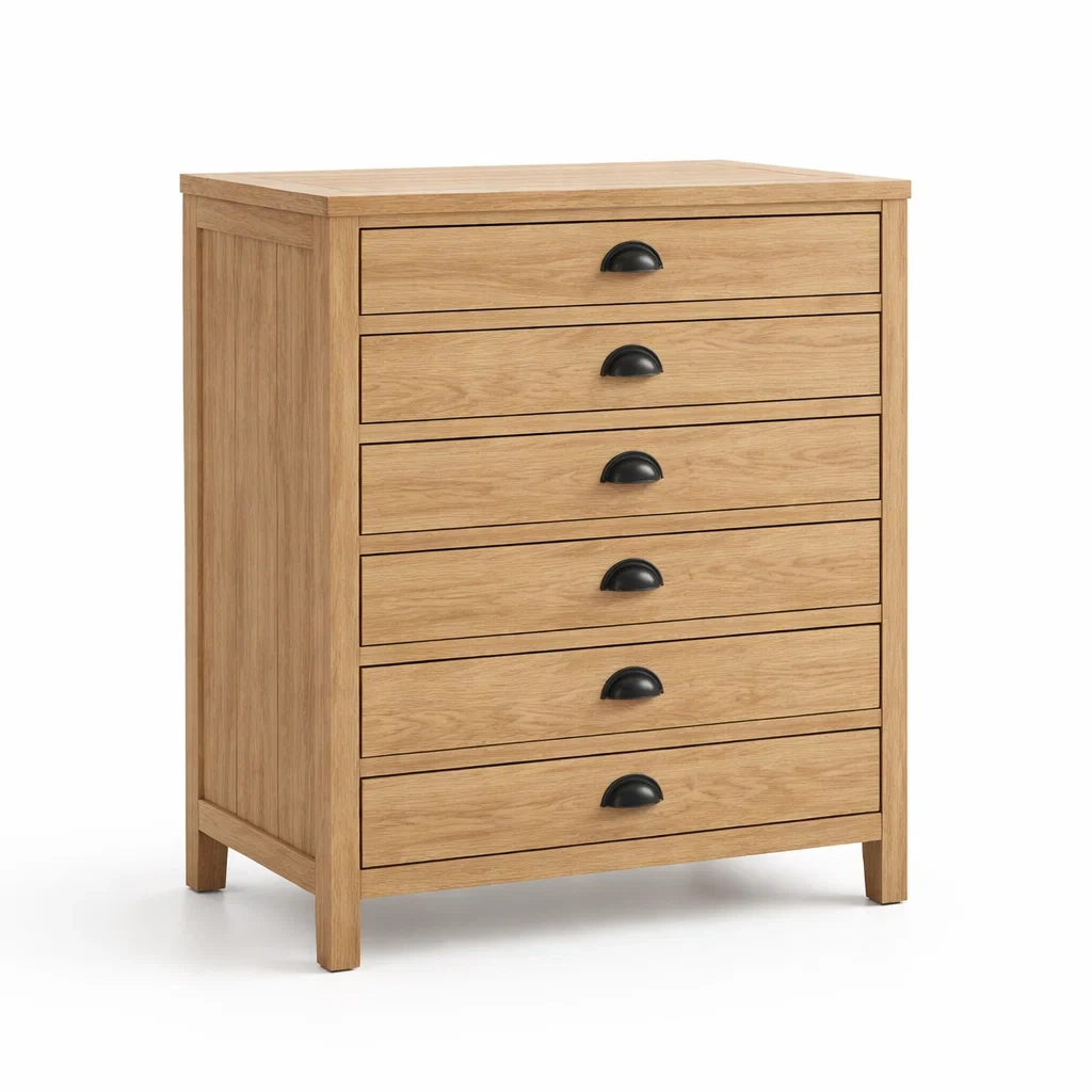 Commode en Bois MDF avec 6 Tiroirs-DREAMVI Benest