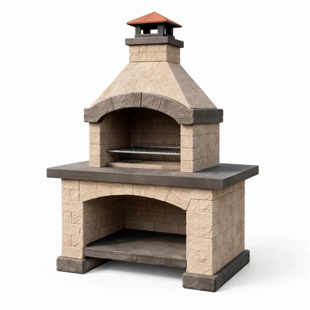 Barbecue en Pierre avec Grille en Acier Inoxydable pour Extérieur 150cm-ZENNOOKSANCTUARY