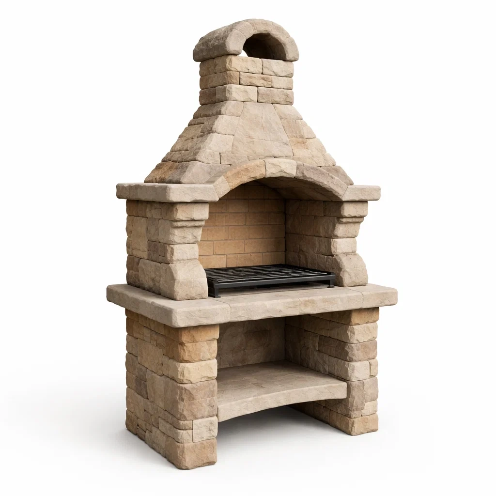Barbecue en Pierre Beige-ZENNOOKSANCTUARY