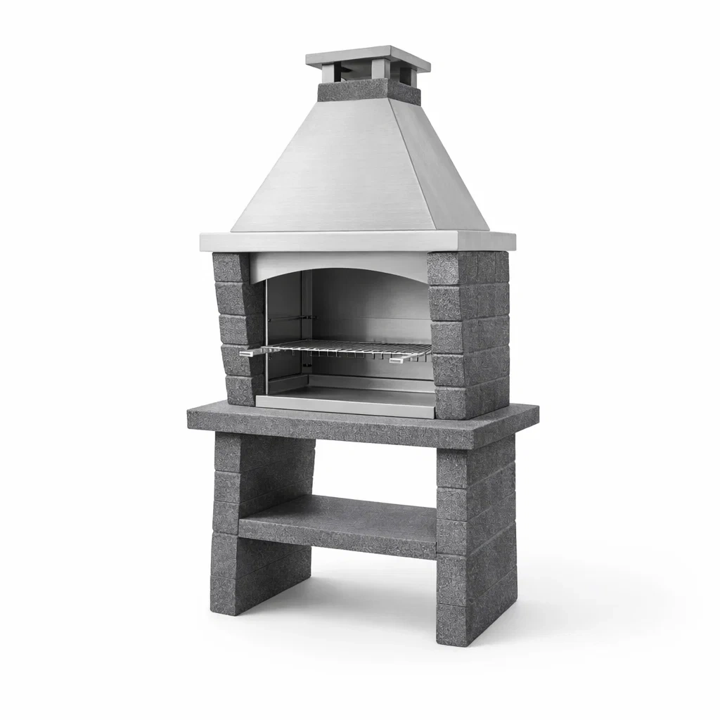 Barbecue en pierre et acier inoxydable-ZENNOOKSANCTUARY