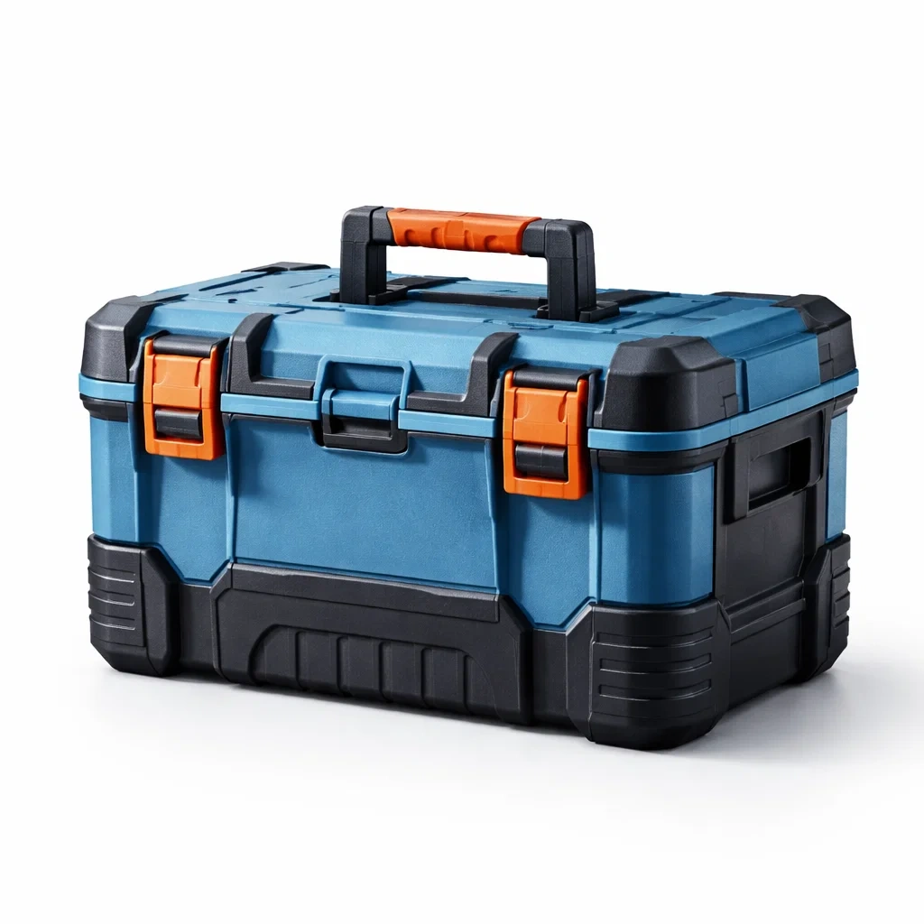 Boîte à outils en plastique ABS Bleu/Noir/Orange 45x30x25 cm-ZENNOOKSANCTUARY