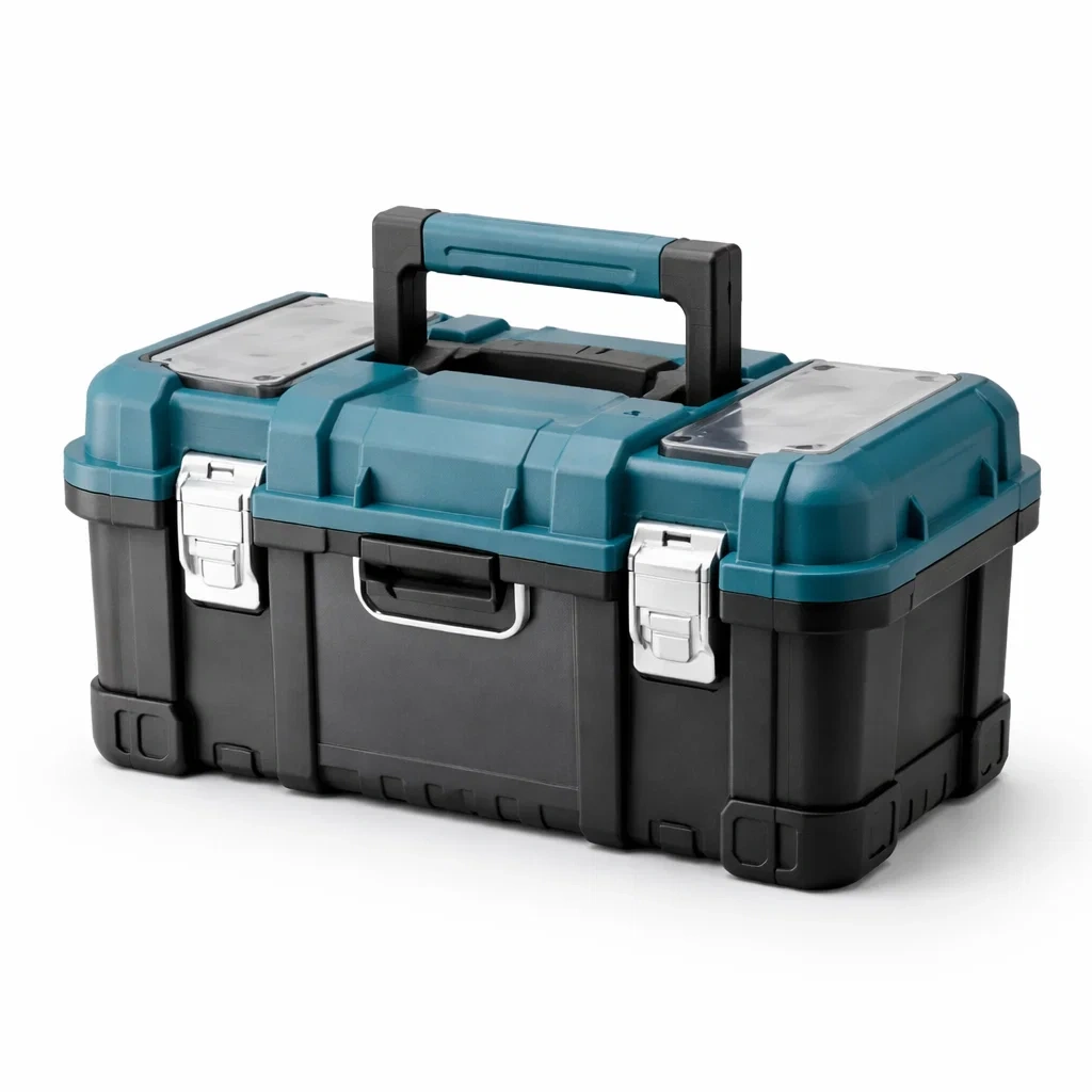 Boîte à outils en plastique avec fermetures métalliques 40 cm Bleu/Noir-ZENNOOKSANCTUARY
