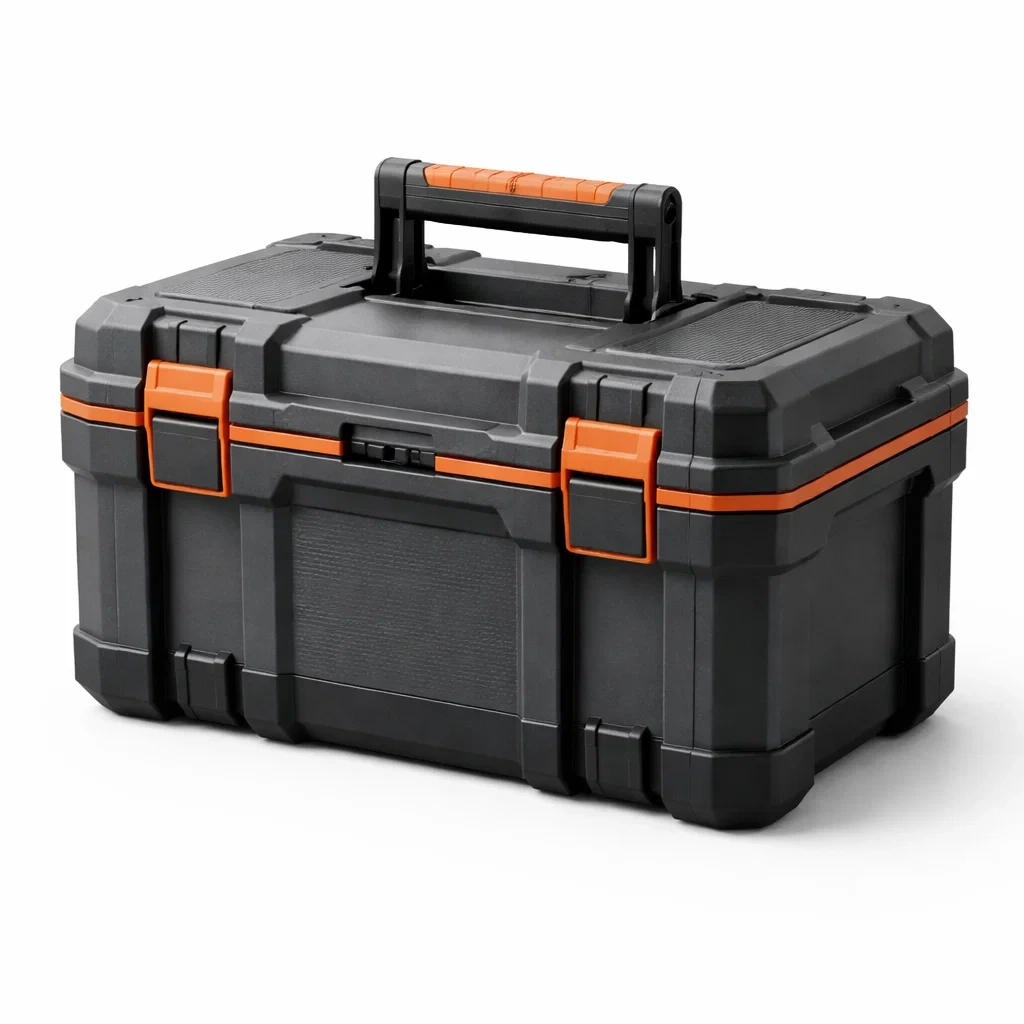 Boîte à outils en plastique noire et orange 52x30x25 cm-ZENNOOKSANCTUARY