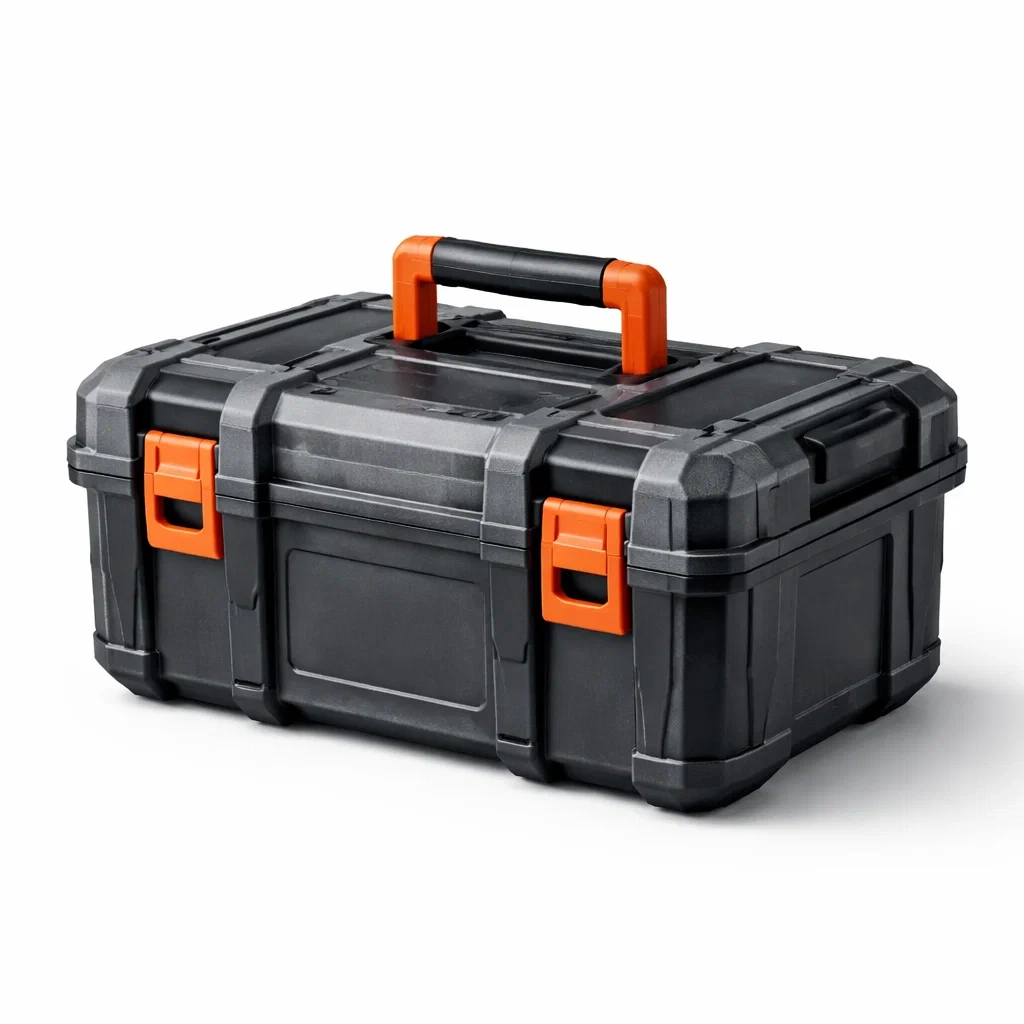 Boîte à outils en plastique Noir et Orange 40x25x20 cm-ZENNOOKSANCTUARY