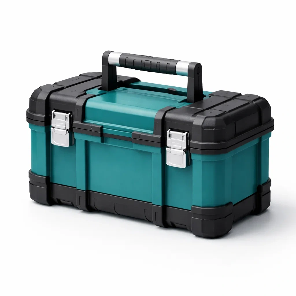 Boîte à outils en plastique avec poignée ergonomique 45cm x 25cm x 22cm-ZENNOOKSANCTUARY