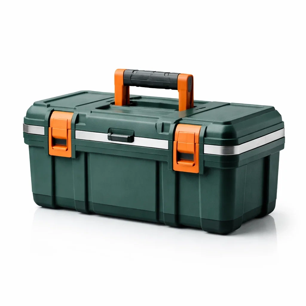 Boîte à outils en plastique Vert avec poignées Orange 52x25x22 cm-ZENNOOKSANCTUARY