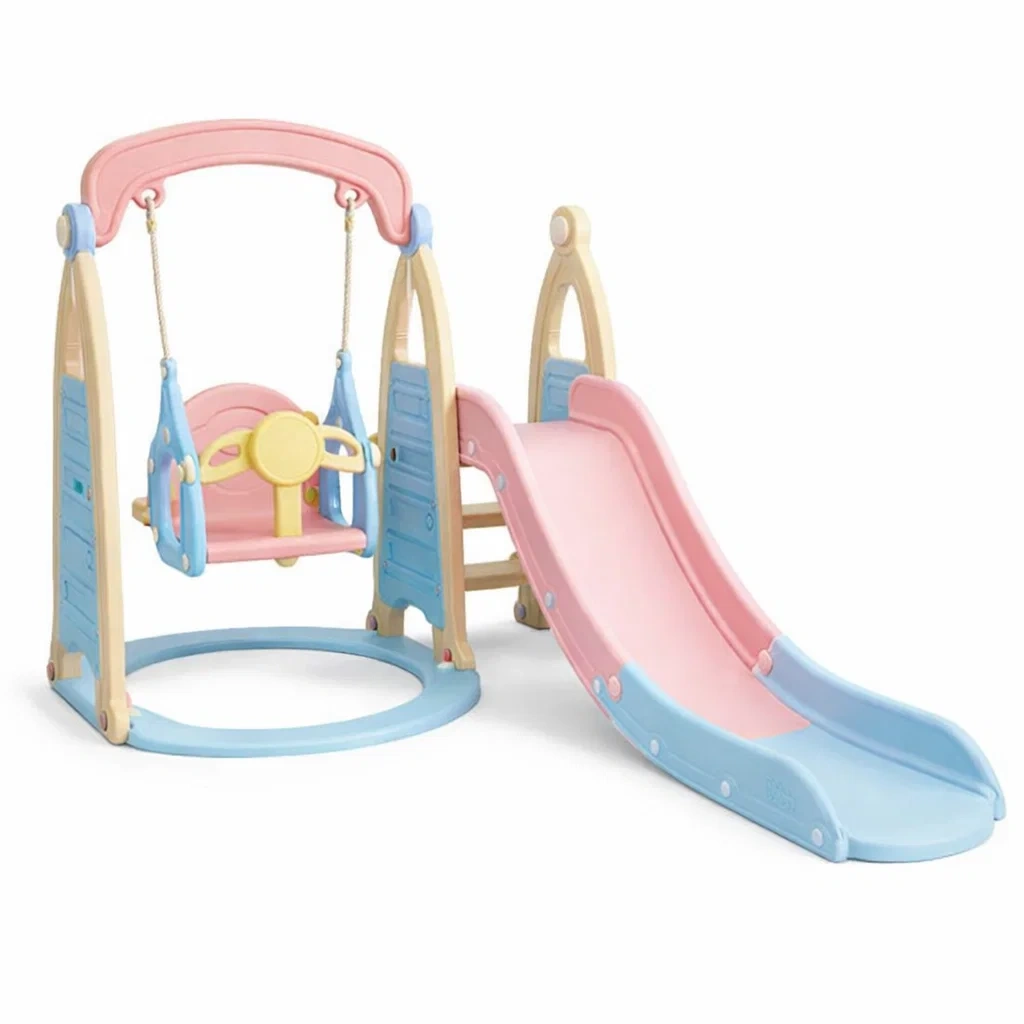 Ensemble Toboggan et Balançoire pour Enfants en Plastique-ZENNOOKSANCTUARY