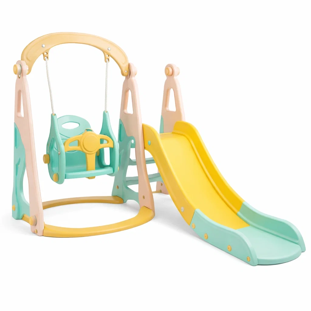 Toboggan et Balançoire en Plastique Polypropylène pour Enfants-ZENNOOKSANCTUARY