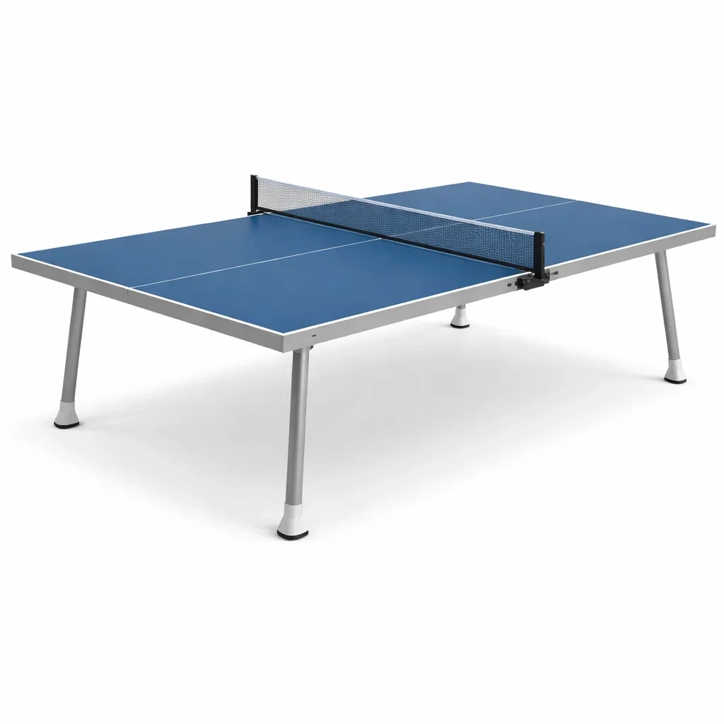 Table de ping-pong extérieure aluminium bleu avec filet-ZENNOOKSANCTUARY