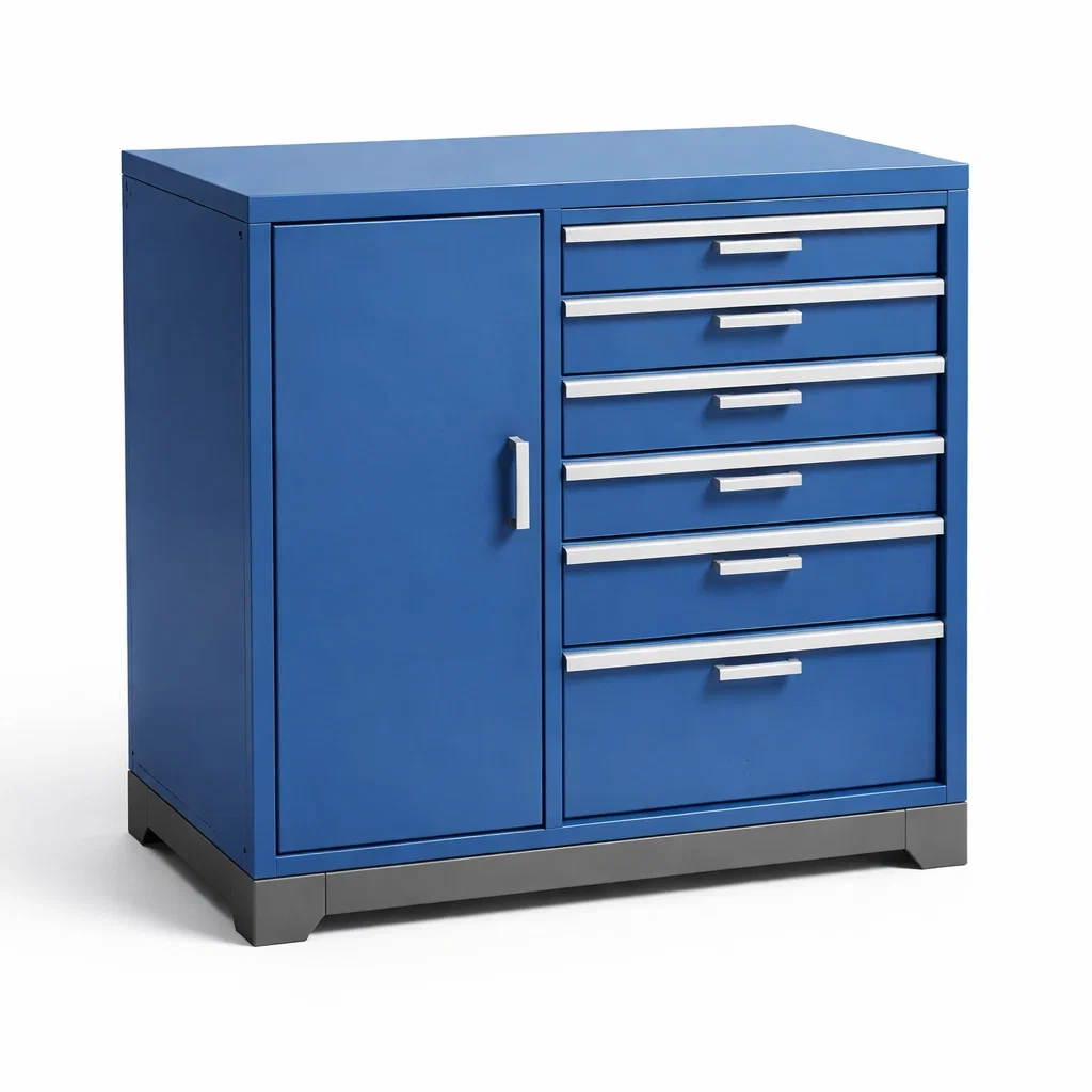 Armoire de Rangement en Métal Bleu avec 7 Tiroirs-ZENNOOKSANCTUARY