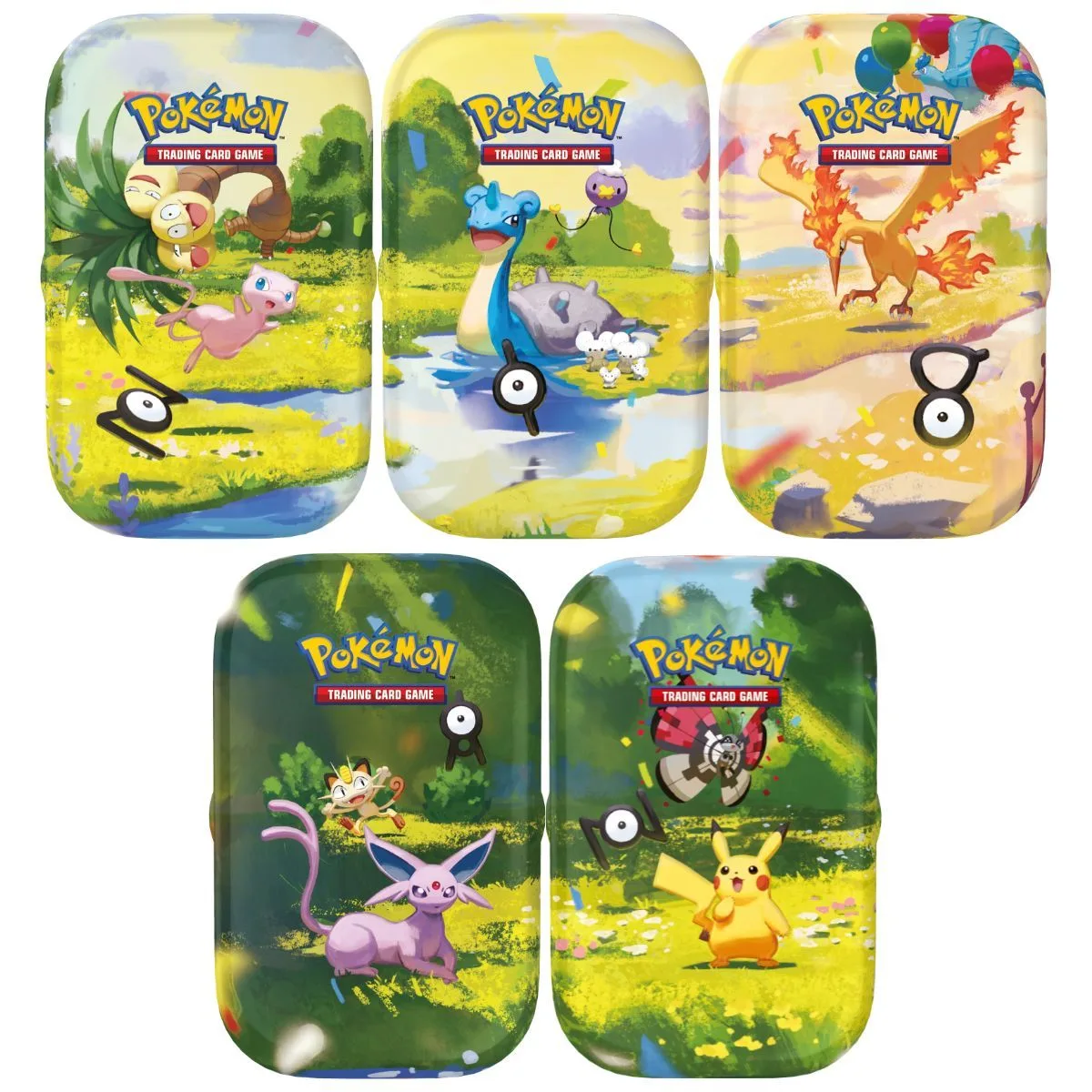 Le Lot scellé de 10 Mini Tins 30e Anniversaire est la boîte présentoir (display) qui regroupe l'intégralité des dix designs Jour & Nuit en un seul achat. Il contient les 10 Mini Tins de la série, soit 20 boosters de l'extension, 10 pages d'autocollants et