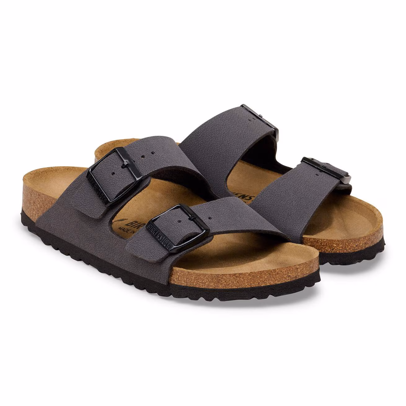 Arizona Velvet Gray/Black Buckles