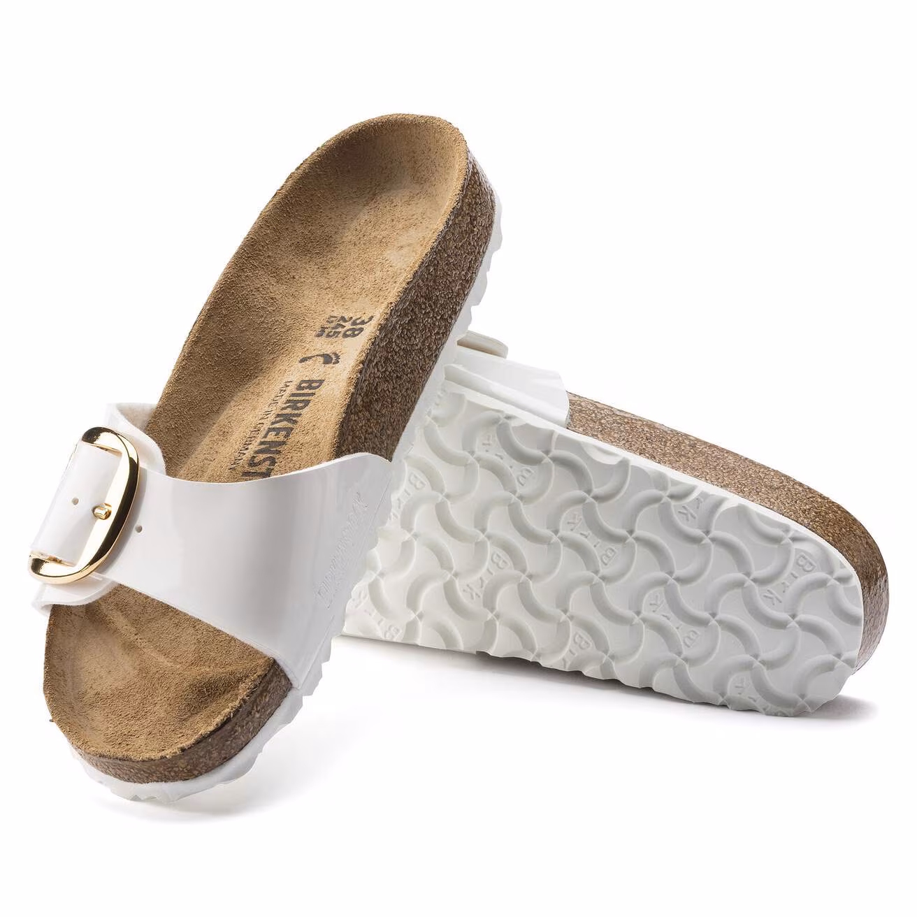 Madrid Big Buckle Patent White