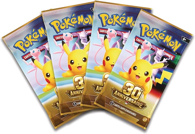 Pokémon : Boîte 30ᵉ Anniversaire – Amphinobi-ex du JCC Pokémon (1 Carte Promo Brillante et 4 boosters)