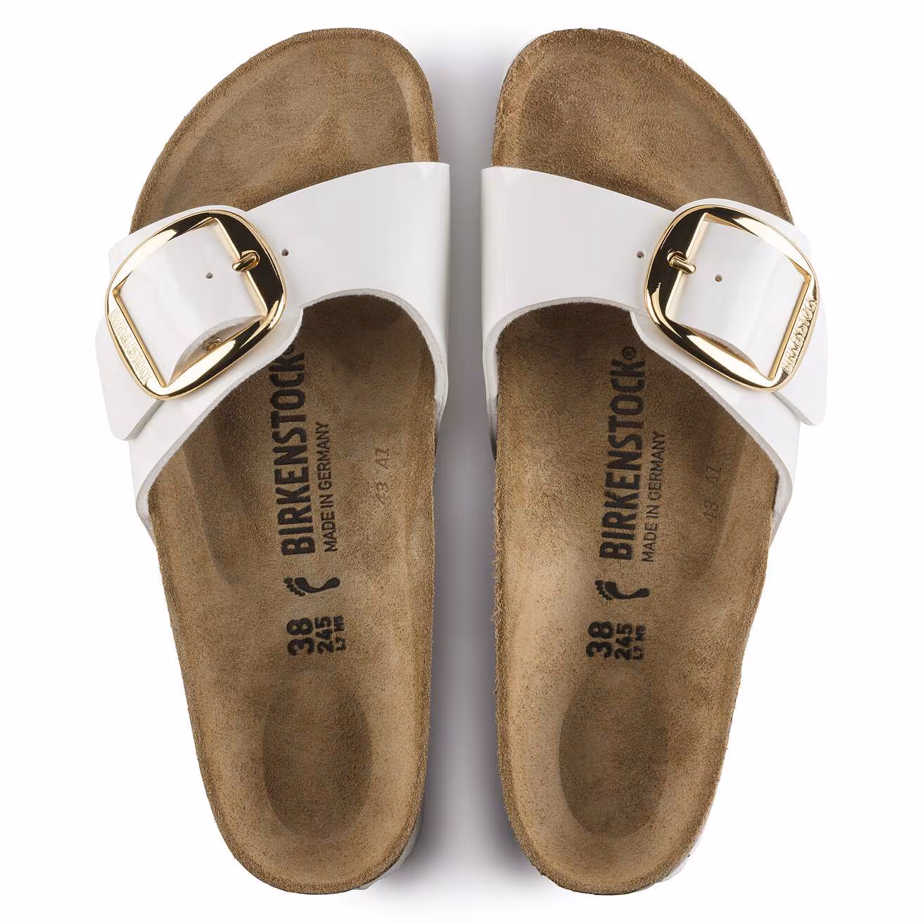 Madrid Big Buckle Patent White