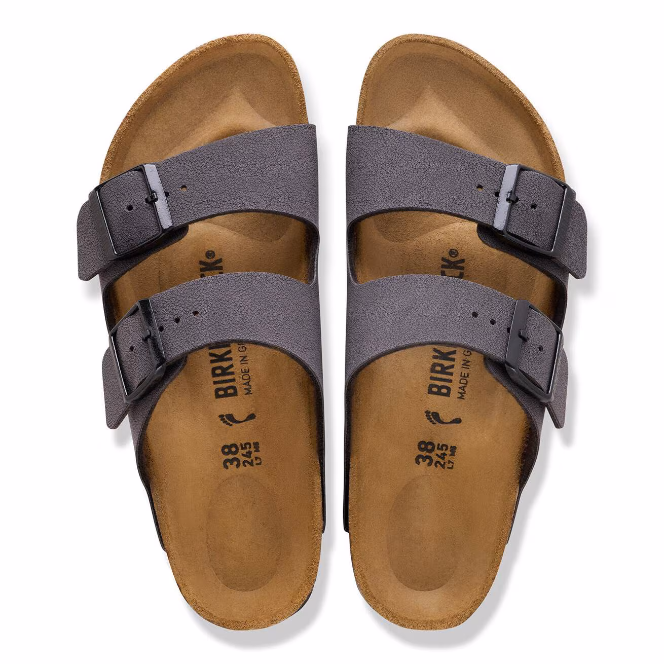 Arizona Velvet Gray/Black Buckles