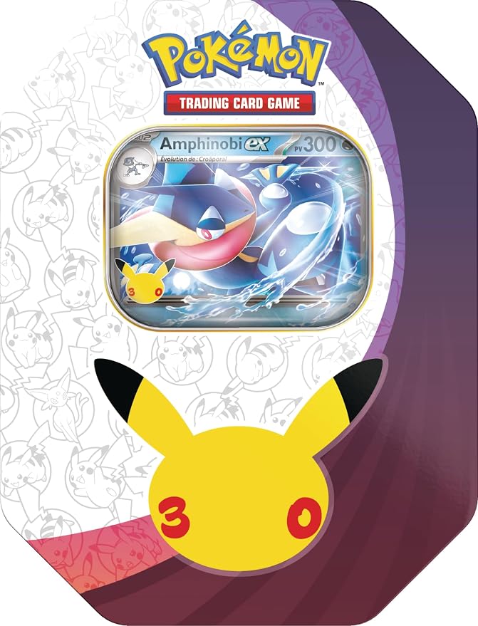 Pokémon : Boîte 30ᵉ Anniversaire – Amphinobi-ex du JCC Pokémon (1 Carte Promo Brillante et 4 boosters)